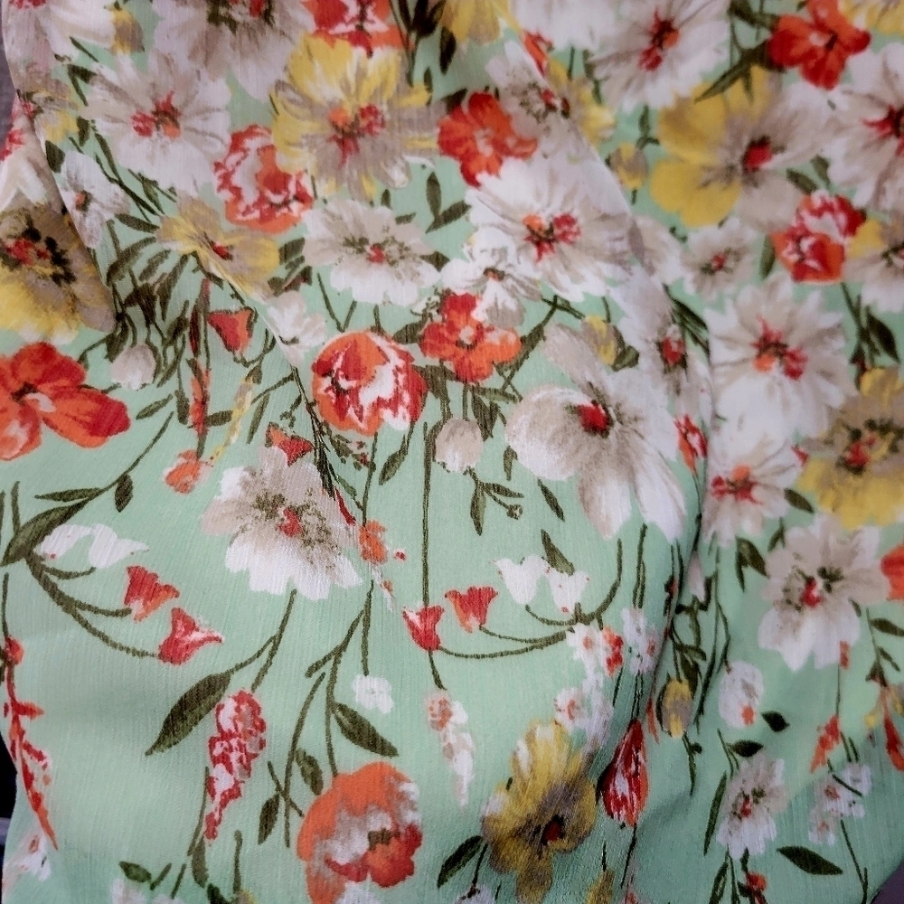 Roz & Ali Long Sleeve Pleated Blouse Floral 3 xl NWT - Picture 10 of 11